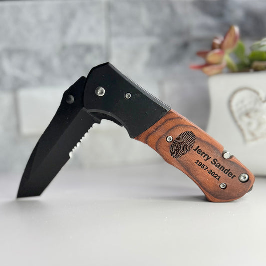 5 Ways to Personalize a Memorial Pocket Knife- Memorial Gift for Him - Keepsake Journey