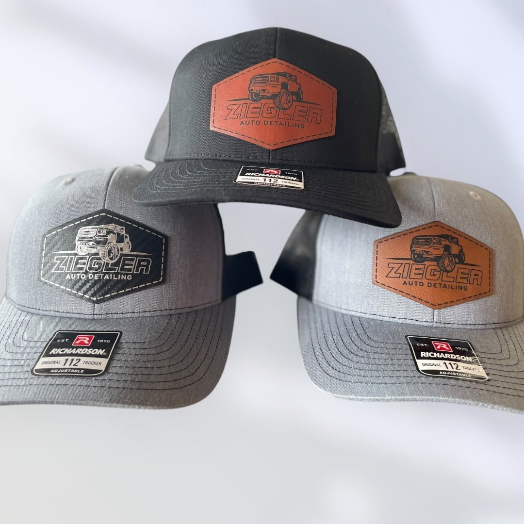 Custom Patch Hats with Business Logo – Trucker Hat Style – Keepsake Journey - Handmade for occasion – material – style - Personalized Gift Idea - Custom Engraving -