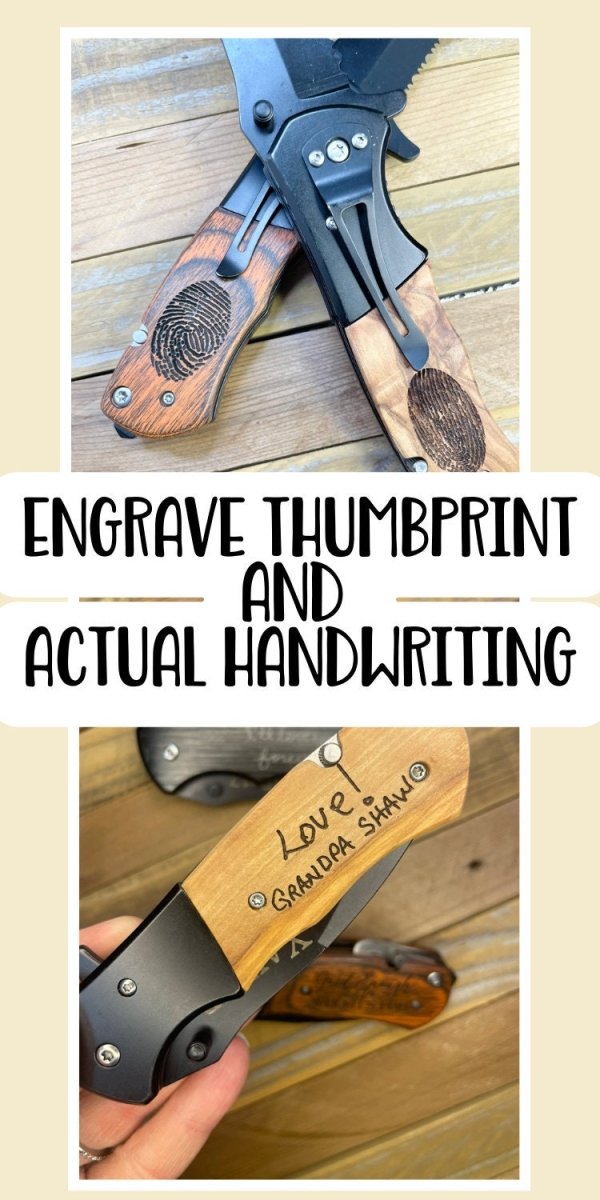 Engraved Handwriting Pocket Knife – Personalized Memorial Gift for Men – Keepsake Journey - Handmade Memorial Keepsake for occasion – material – style - Personalized Gift Idea - Custom Engraving -