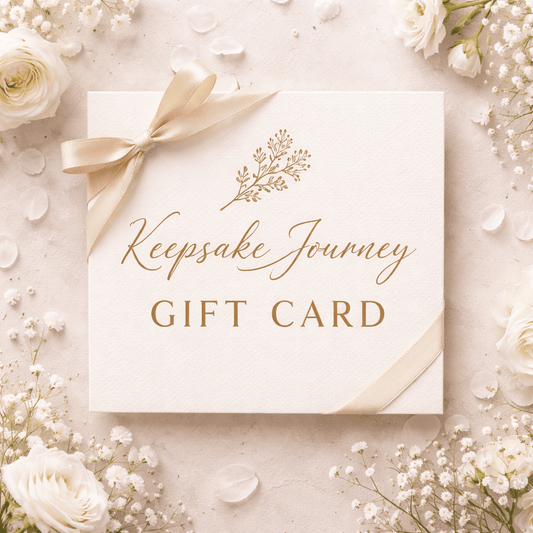 Keepsake Journey Gift Card – Keepsake Journey - Handmade for occasion – material – style - Personalized Gift Idea - Custom Engraving -