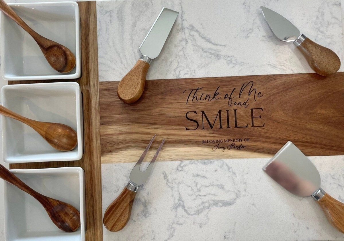 Personalized 11 - Piece Charcuterie Board Set – Custom Wedding Gift for Couples – Keepsake Journey - Handmade for occasion – material – style - Personalized Gift Idea - Custom Engraving -