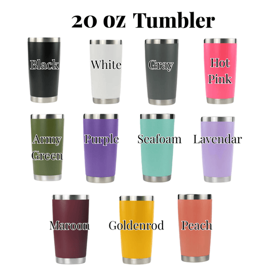 Personalized 20oz Tumbler | Custom Name Engraved Gift – Keepsake Journey - Handmade for occasion – material – style - Personalized Gift Idea - Custom Engraving -