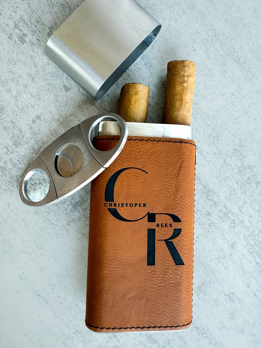 Personalized Cigar Holder | Engraved Groomsmen Gift & Cigar Lover Gift – Keepsake Journey - Handmade for occasion – material – style - Personalized Gift Idea - Custom Engraving -