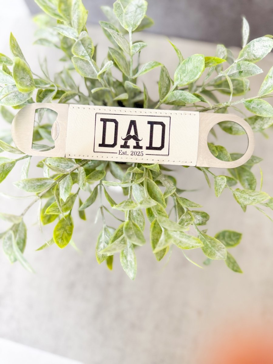 Personalized Leatherette Bottle Opener – Gift for Craft Beer Lover – Keepsake Journey - Handmade for occasion – material – style - Personalized Gift Idea - Custom Engraving -