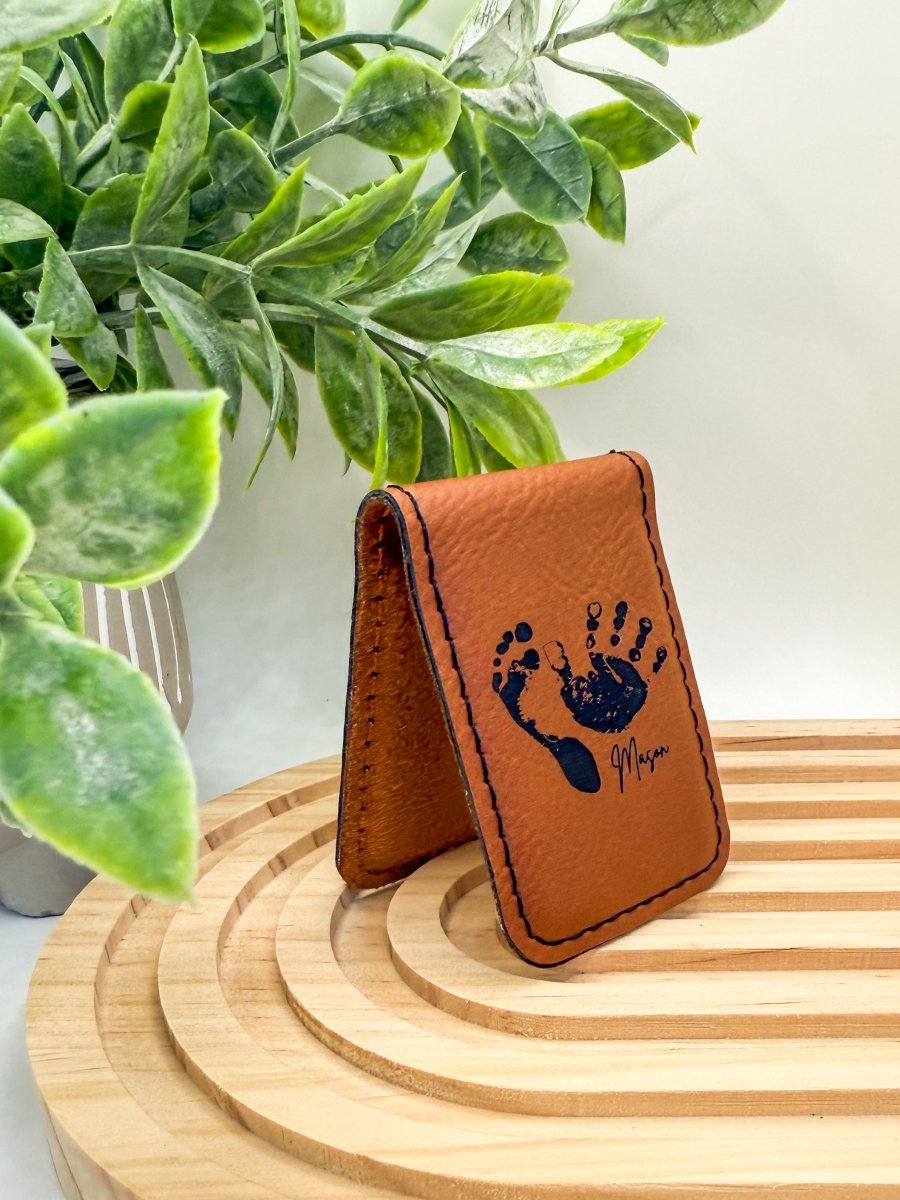 Personalized Leatherette Memorial Money Clip – Keepsake Journey - Handmade Memorial Keepsake for occasion – material – style - Personalized Gift Idea - Custom Engraving -