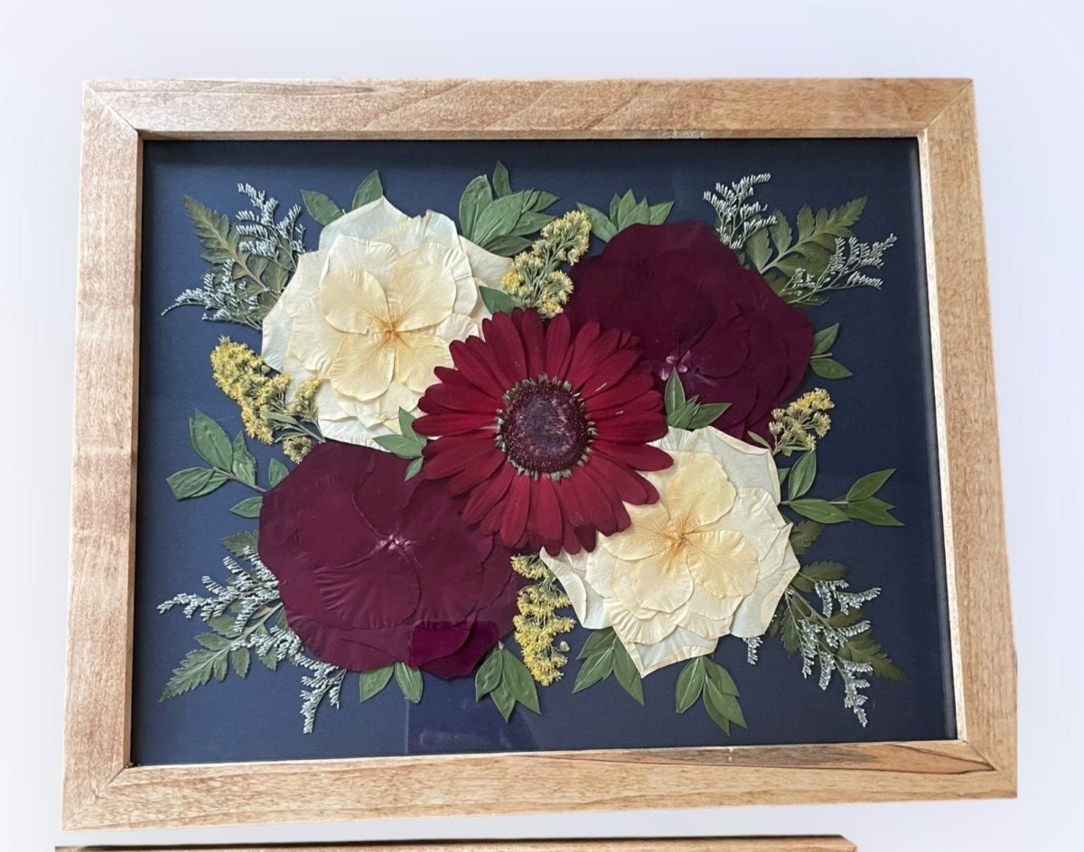 11x14 Pressed Flower Frame | Medium – Keepsake Journey - Handmade for occasion – material – style - Personalized Gift Idea - Custom Engraving - 