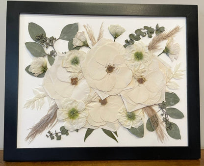 11x14 Pressed Flower Frame | Medium – Keepsake Journey - Handmade for occasion – material – style - Personalized Gift Idea - Custom Engraving - 