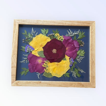 11x14 Pressed Flower Frame | Medium – Keepsake Journey - Handmade for occasion – material – style - Personalized Gift Idea - Custom Engraving - 