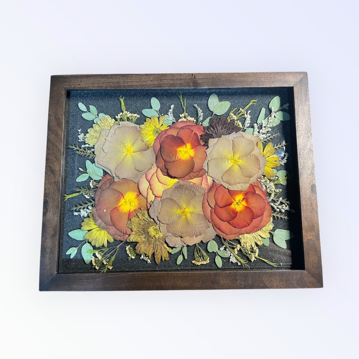 11x14 Pressed Flower Frame | Medium – Keepsake Journey - Handmade for occasion – material – style - Personalized Gift Idea - Custom Engraving - 