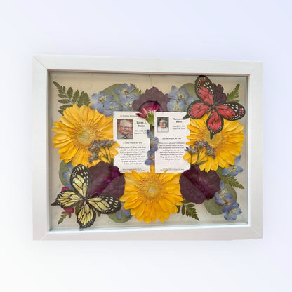 11x14 Pressed Flower Frame | Medium – Keepsake Journey - Handmade for occasion – material – style - Personalized Gift Idea - Custom Engraving - 