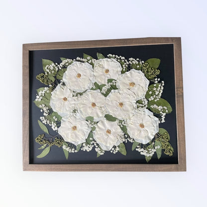 16x20 Pressed Flower Frame | Large – Keepsake Journey - Handmade for occasion – material – style - Personalized Gift Idea - Custom Engraving - 