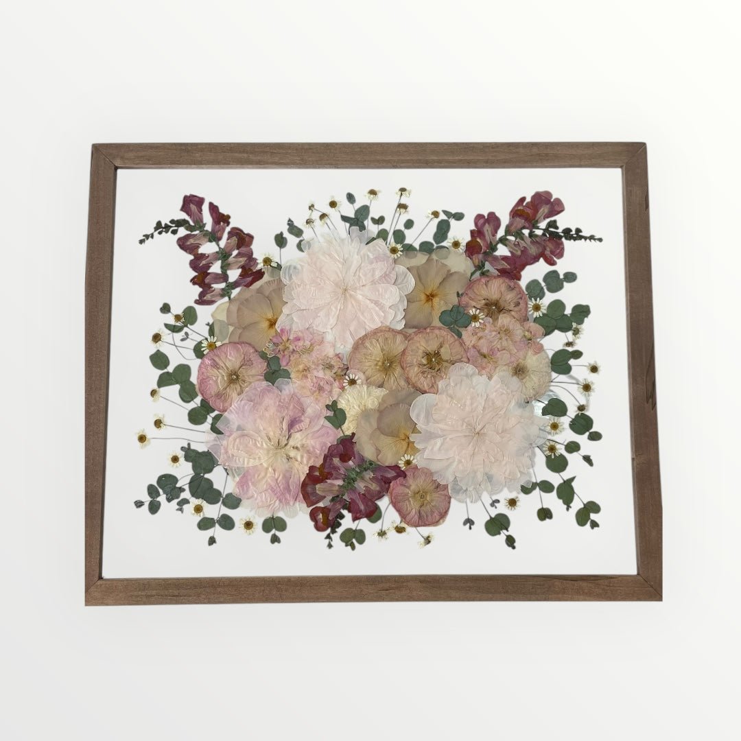 16x20 Pressed Flower Frame | Large – Keepsake Journey - Handmade for occasion – material – style - Personalized Gift Idea - Custom Engraving - 