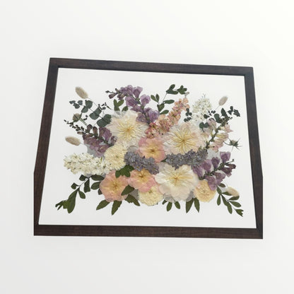 16x20 Pressed Flower Frame | Large – Keepsake Journey - Handmade for occasion – material – style - Personalized Gift Idea - Custom Engraving - 