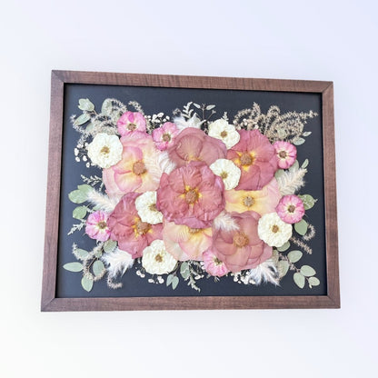 16x20 Pressed Flower Frame | Large – Keepsake Journey - Handmade for occasion – material – style - Personalized Gift Idea - Custom Engraving - 