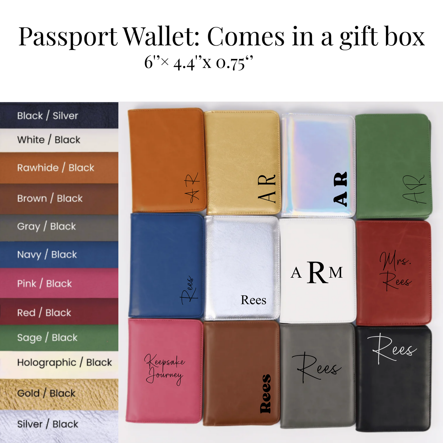 Personalized Passport Holder | Custom Travel Wallet with RFID Protection