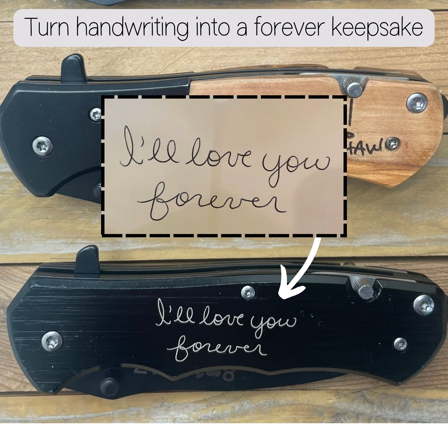 Thumbprint Pocket Knife Memorial Quote