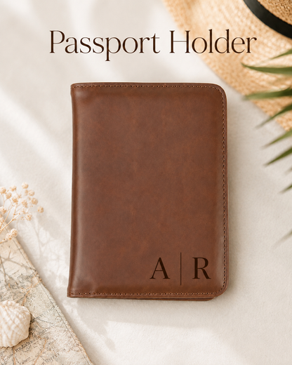 Personalized Travel Set: Passport Holder, Luggage Tag, Keychain