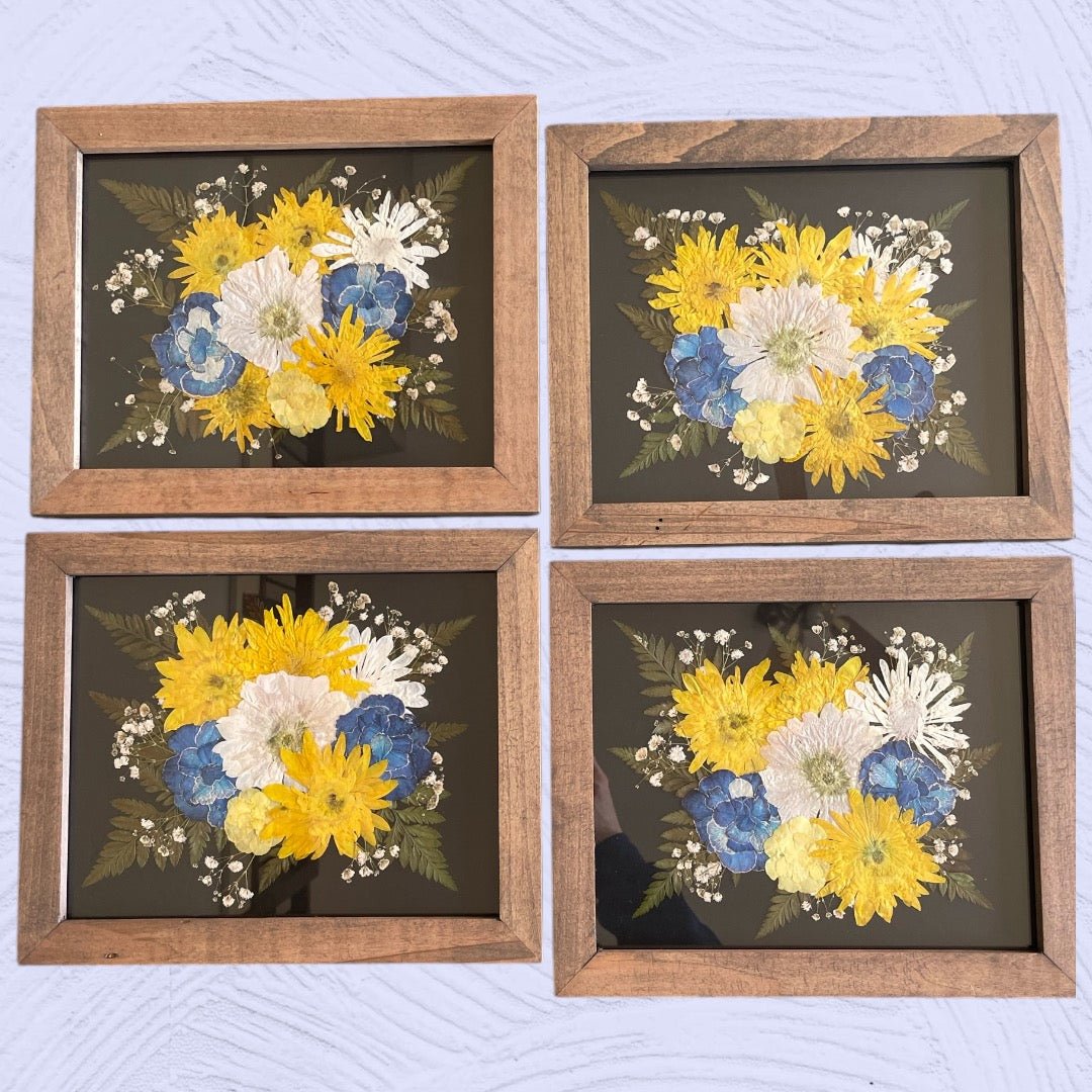 8x10 Pressed Flower Frame | Small – Keepsake Journey - Handmade for occasion – material – style - Personalized Gift Idea - Custom Engraving - 