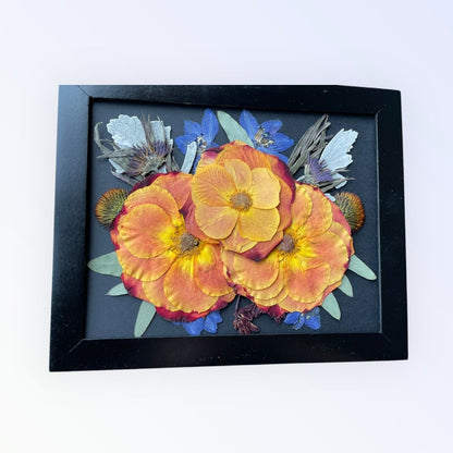 8x10 Pressed Flower Frame | Small – Keepsake Journey - Handmade for occasion – material – style - Personalized Gift Idea - Custom Engraving - 