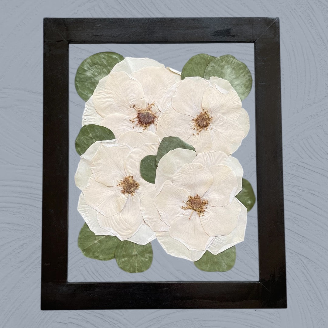 8x10 Pressed Flower Frame | Small – Keepsake Journey - Handmade for occasion – material – style - Personalized Gift Idea - Custom Engraving - 
