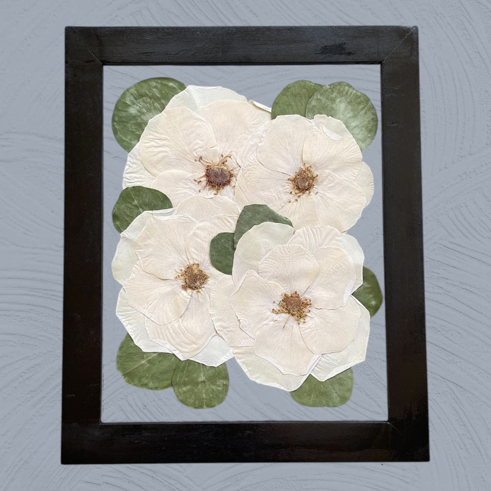 8x10 Pressed Flower Frame – Wedding, Memorial & Baby Shower – Keepsake ...