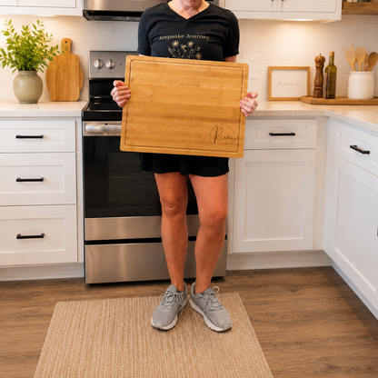 Personalized Wedding Cutting Board | Extra Large 19¾" x 15" Bamboo