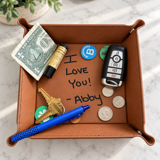Actual Handwriting Engraved Valet Tray – Personalized Catch All Tray
