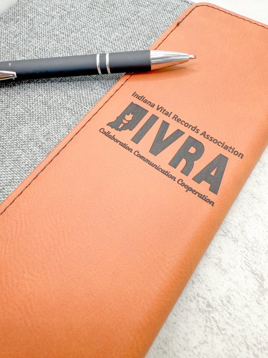 Custom Laser Engraved Leatherette Portfolio – Corporate Gifts, Executive Notepad, Conference Giveaway – Keepsake Journey - Handmade for occasion – material – style - Personalized Gift Idea - Custom Engraving - 