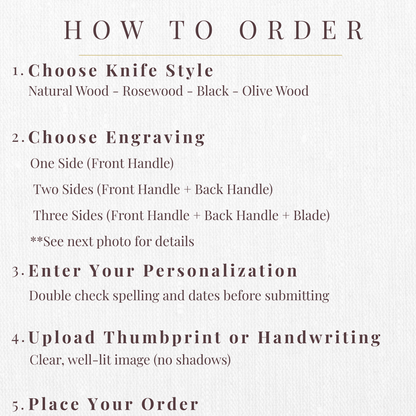 Engraved Thumbprint Pocket Knife – Personalized Bereavement & Memorial Gift – Keepsake Journey - Handmade for occasion – material – style - Personalized Gift Idea - Custom Engraving - 