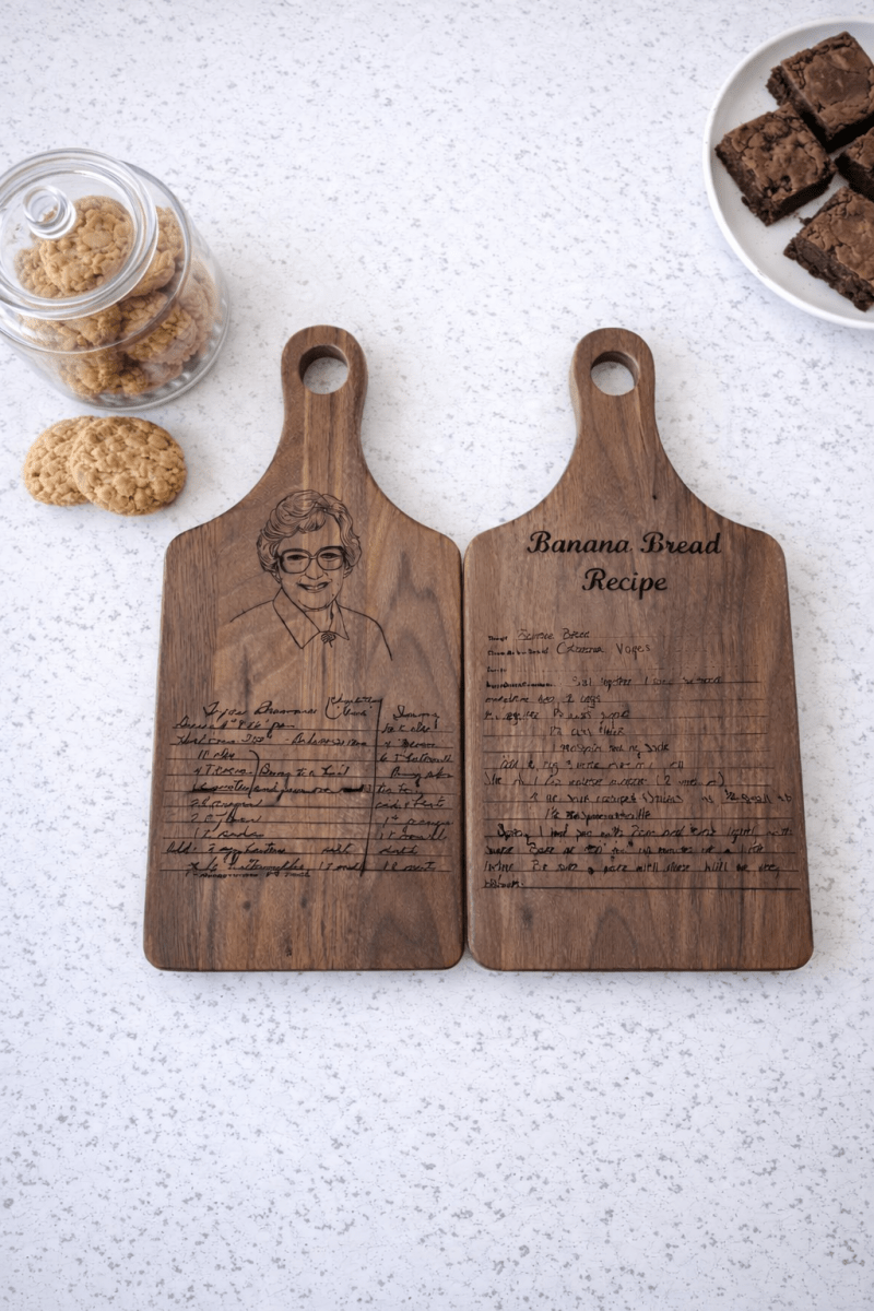 Handwritten Recipe Cutting Board | Custom Engraved Family Keepsake – Keepsake Journey - Handmade Memorial Keepsake for occasion – material – style - Personalized Gift Idea - Custom Engraving - 