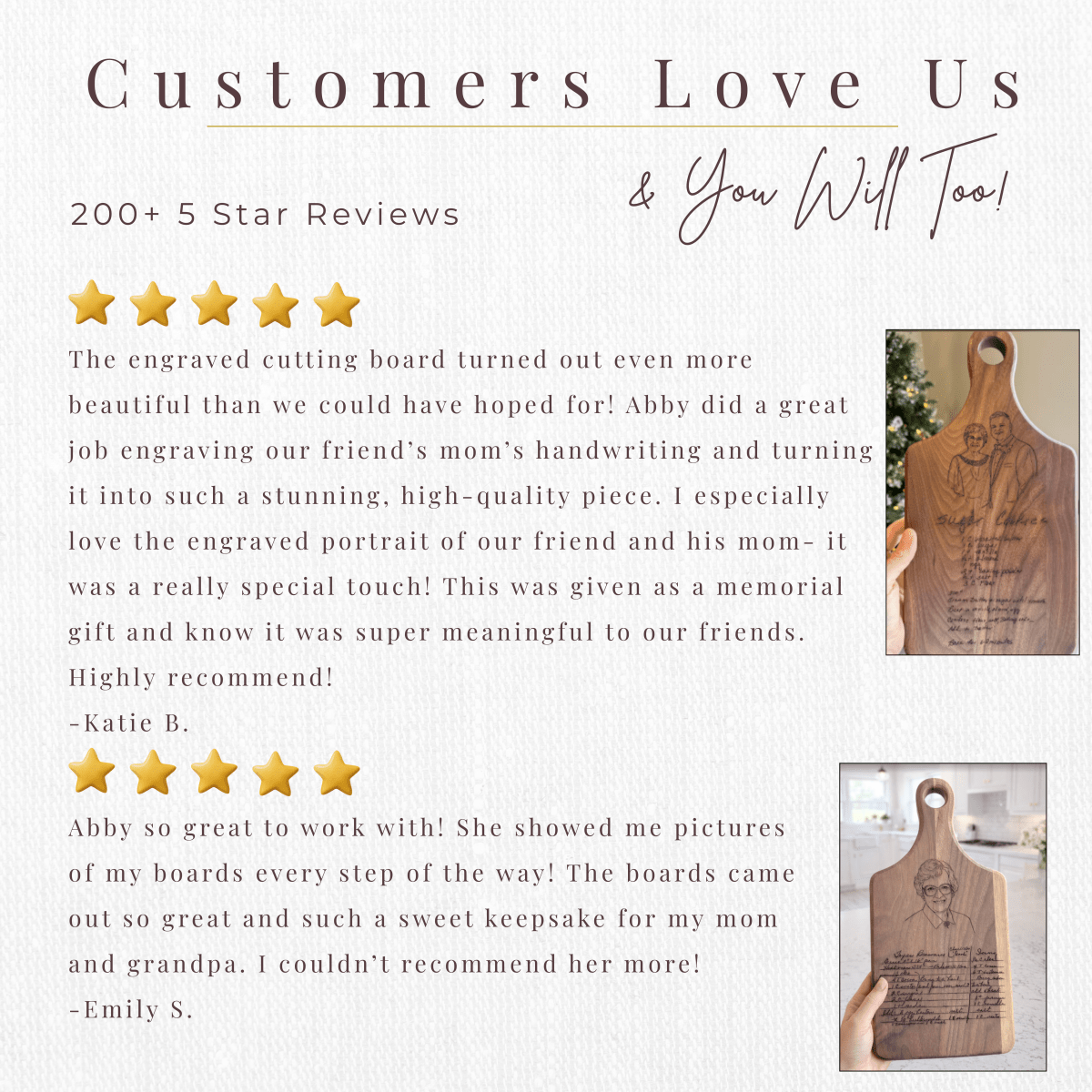 Handwritten Recipe Cutting Board | Custom Engraved Family Keepsake – Keepsake Journey - Handmade Memorial Keepsake for occasion – material – style - Personalized Gift Idea - Custom Engraving - 