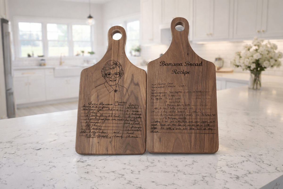 Handwritten Recipe Cutting Board | Custom Engraved Family Keepsake – Keepsake Journey - Handmade Memorial Keepsake for occasion – material – style - Personalized Gift Idea - Custom Engraving - 