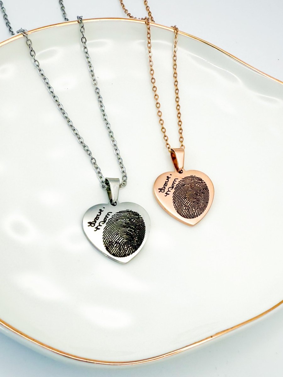 Heart Shape Memorial Necklaces | Bereavement Jewelry – Keepsake Journey - Handmade for occasion – material – style - Personalized Gift Idea - Custom Engraving - 