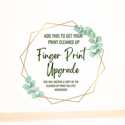 Finger Print or Thumb Print Clean up - UPGRADE ONLY