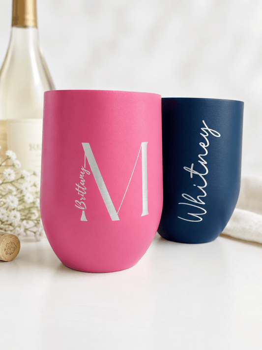 Personalized 12oz Wine Tumbler – Keepsake Journey - Handmade for occasion – material – style - Personalized Gift Idea - Custom Engraving -