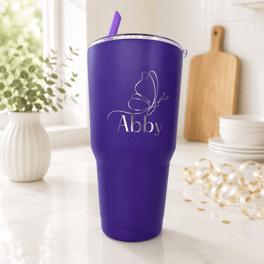 Personalized 30oz Engraved Tumbler – Keepsake Journey - Handmade for occasion – material – style - Personalized Gift Idea - Custom Engraving -