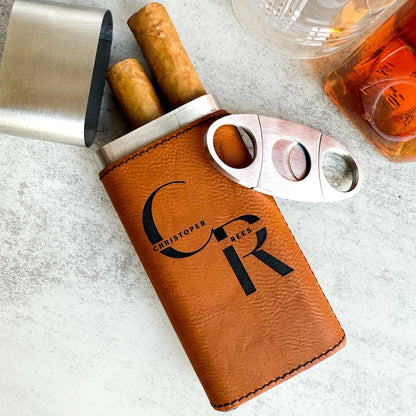Personalized Cigar Holder | Engraved Groomsmen Gift & Cigar Lover Gift – Keepsake Journey - Handmade for occasion – material – style - Personalized Gift Idea - Custom Engraving - 