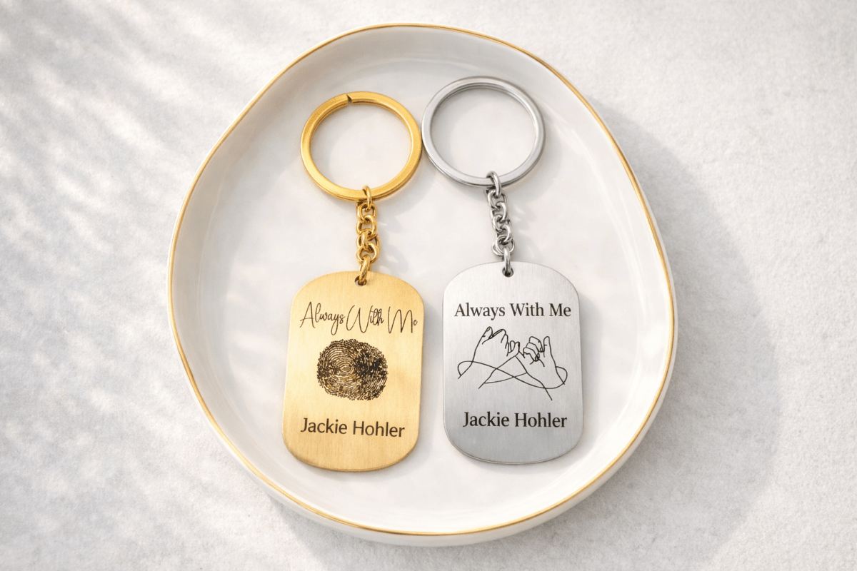 Personalized Dog Tag Memorial Keychain – Custom Remembrance Gift for Loss of Loved One – Keepsake Journey - Handmade Memorial Keepsake for occasion – material – style - Personalized Gift Idea - Custom Engraving - 