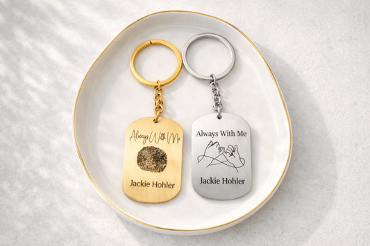 Personalized Dog Tag Memorial Keychain – Custom Remembrance Gift for Loss of Loved One – Keepsake Journey - Handmade Memorial Keepsake for occasion – material – style - Personalized Gift Idea - Custom Engraving - 