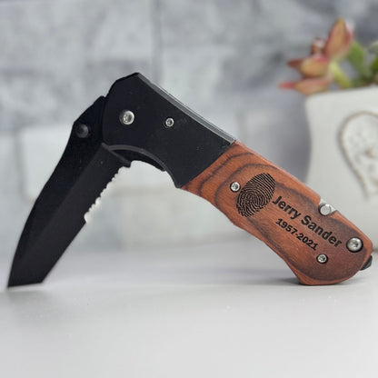 Personalized Handwriting Engraved Pocket Knife – Memorial Quote Keepsake – Keepsake Journey - Handmade Memorial Keepsake for occasion – material – style - Personalized Gift Idea - Custom Engraving - 
