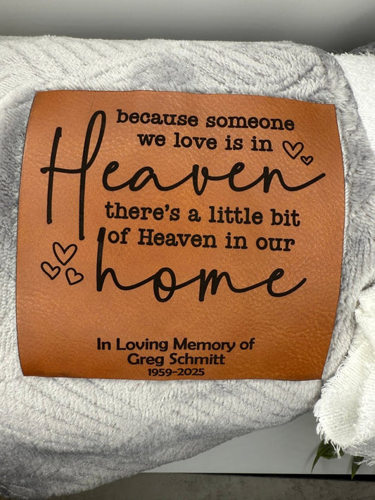 Personalized Memorial Blanket | Custom Sympathy Throw | Bereavement Gift for Loved One – Keepsake Journey - Handmade Memorial Keepsake for occasion – material – style - Personalized Gift Idea - Custom Engraving - 