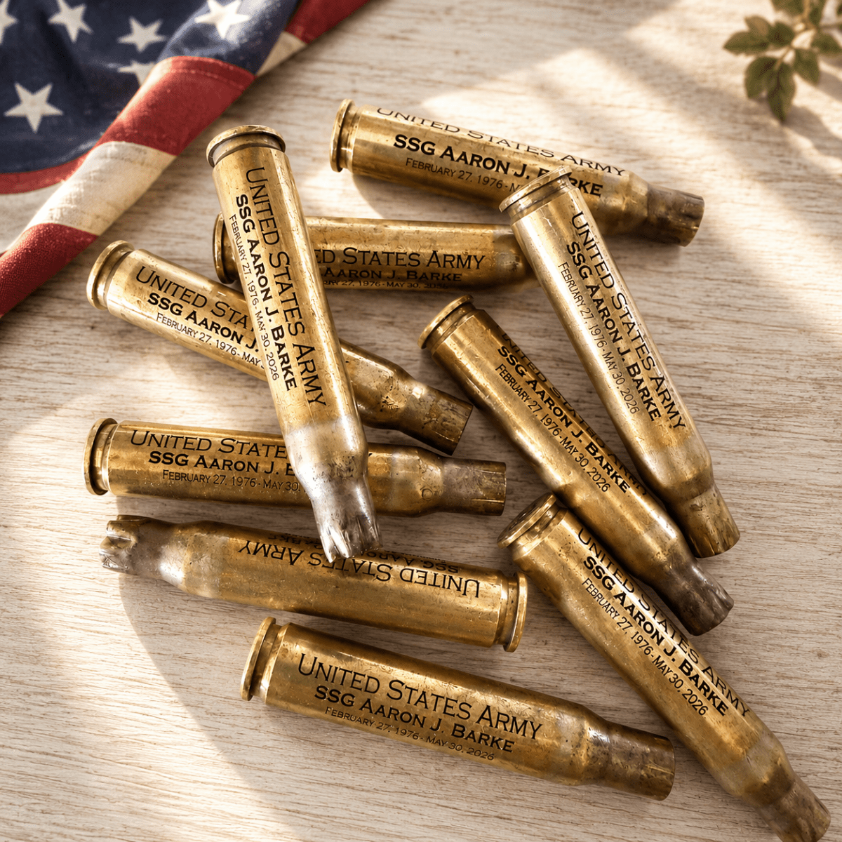 Personalized Military Bullet Casing Engraving | Veteran Memorial Keepsake – Keepsake Journey - Handmade for occasion – material – style - Personalized Gift Idea - Custom Engraving -