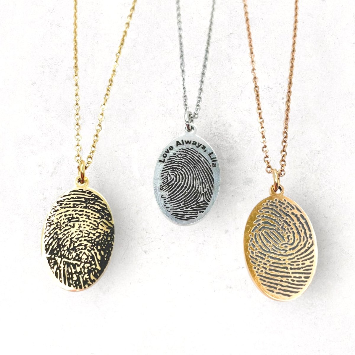 Personalized Thumbprint Stainless Steel Necklace – Memorial & Bereavement Keepsake – Keepsake Journey - Handmade for occasion – material – style - Personalized Gift Idea - Custom Engraving - 