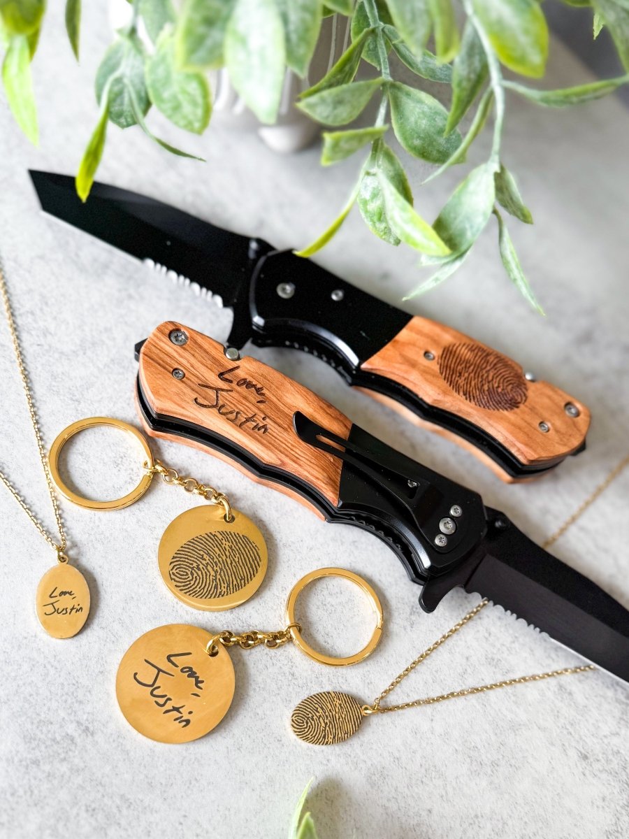 Personalized Thumbprint Stainless Steel Necklace – Memorial & Bereavement Keepsake – Keepsake Journey - Handmade for occasion – material – style - Personalized Gift Idea - Custom Engraving - 