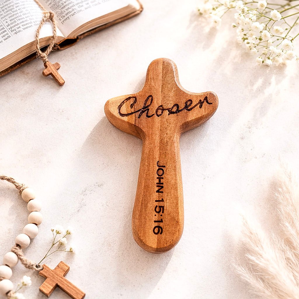 Pocket Cross for Comfort & Faith – Sympathy Gift, Memorial Keepsake, Prayer Token – Keepsake Journey - Handmade for occasion – material – style - Personalized Gift Idea - Custom Engraving - 