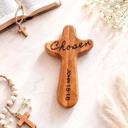 Pocket Cross for Comfort & Faith – Sympathy Gift, Memorial Keepsake, Prayer Token – Keepsake Journey - Handmade for occasion – material – style - Personalized Gift Idea - Custom Engraving - 