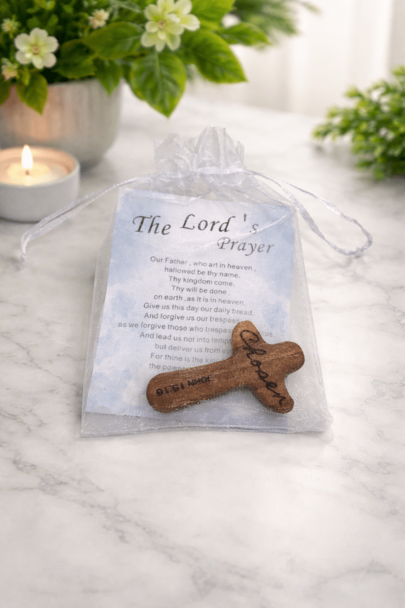 Pocket Cross for Comfort & Faith – Sympathy Gift, Memorial Keepsake, Prayer Token – Keepsake Journey - Handmade for occasion – material – style - Personalized Gift Idea - Custom Engraving - 