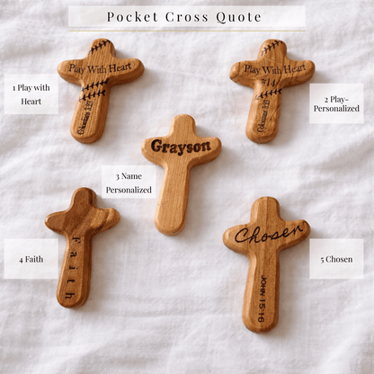 Pocket Cross for Comfort & Faith – Sympathy Gift, Memorial Keepsake, Prayer Token – Keepsake Journey - Handmade for occasion – material – style - Personalized Gift Idea - Custom Engraving - 