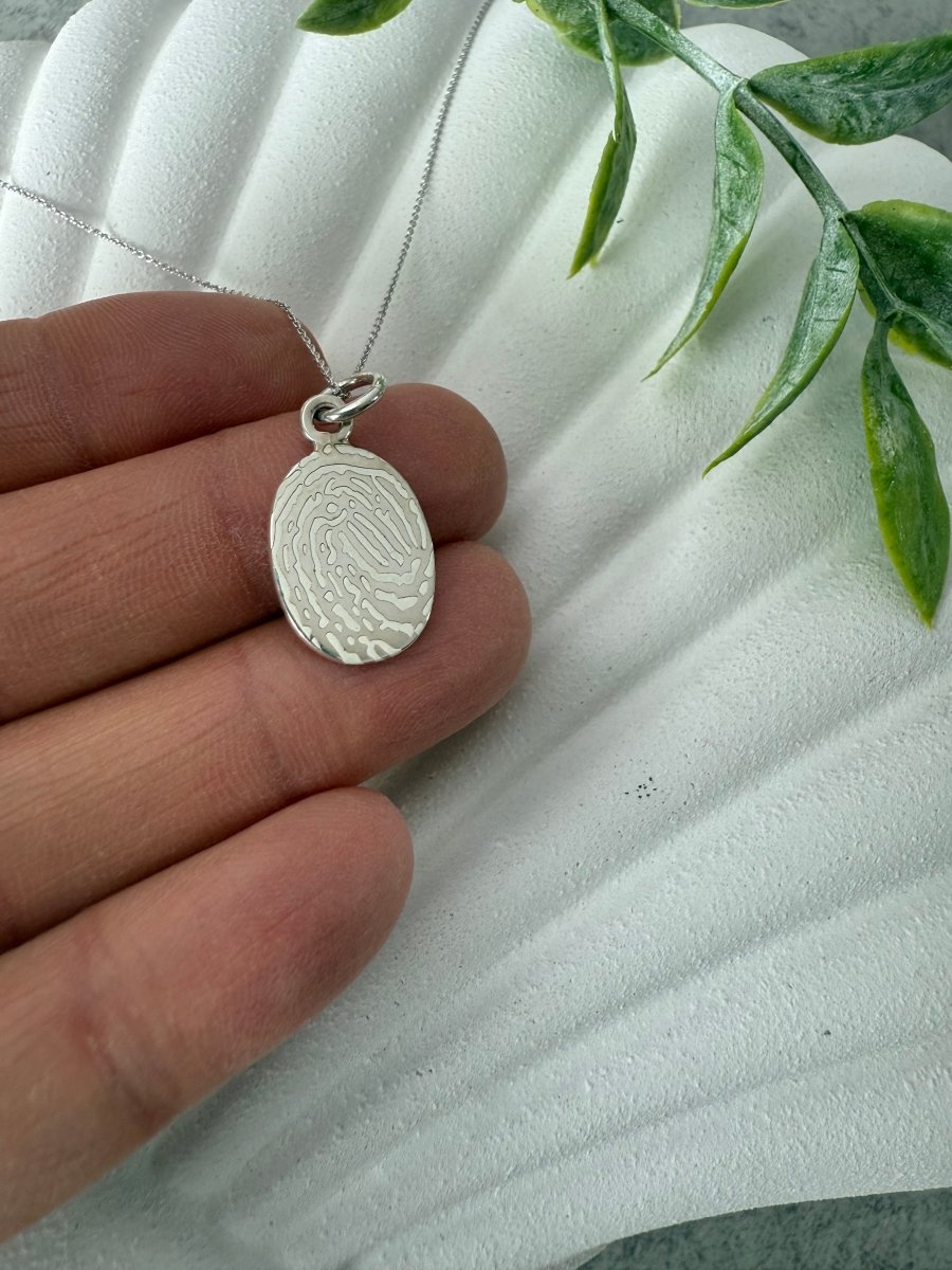 Sterling Silver Petite Oval Necklace – Keepsake Journey - Handmade Memorial Keepsake for occasion – material – style - Personalized Gift Idea - Custom Engraving - 