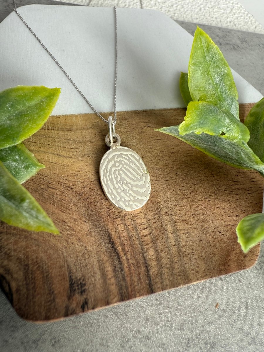 Sterling Silver Petite Oval Necklace – Keepsake Journey - Handmade Memorial Keepsake for occasion – material – style - Personalized Gift Idea - Custom Engraving - 